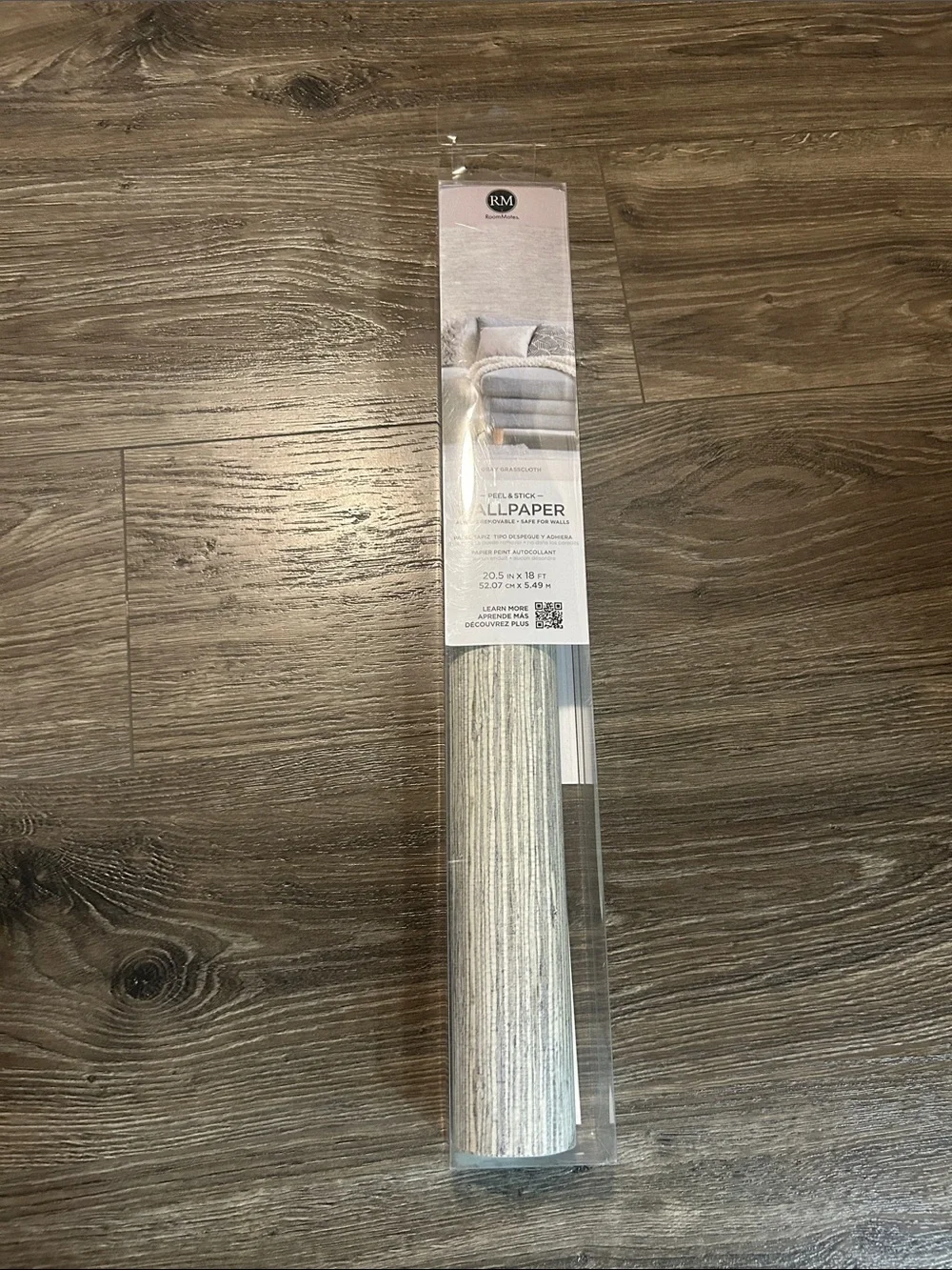 NWT Neutral Textured Wallcovering - Gray Grasscloth